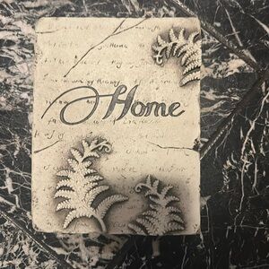 Stonebriar Cement home plaque with ferms 7x9 weight about 3 lb new